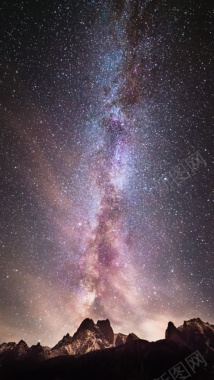 夜色星空风景H5背景元素背景