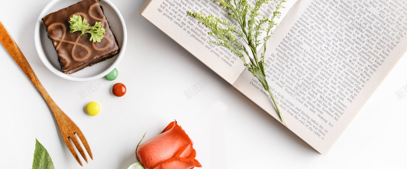 书本下午茶背景装饰jpg设计背景_新图网 https://ixintu.com 书本 咖啡 下午茶 花卉 背景装饰 海报banner