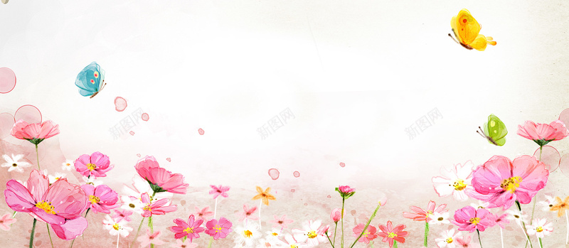 粉色淡雅爱情背景psd设计背景_新图网 https://ixintu.com 粉色 淡雅 浪漫 爱情 情人节 甜美女装 水彩 蝴蝶 花 海报banner 文艺 小清新 简约