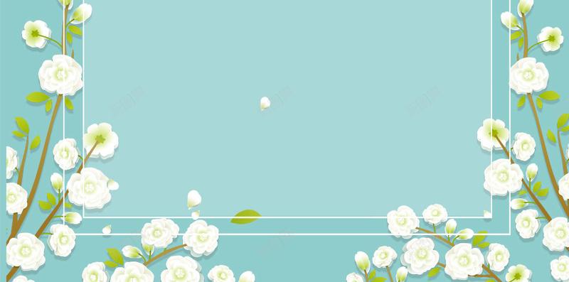 蓝色手绘花朵情侣剪影H5背景素材psd设计背景_新图网 https://ixintu.com 文艺小清新 情侣剪影 七夕 蓝色 边框 手绘花朵 H5背景 情人节