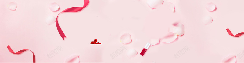 情人节美妆天猫淘宝海报背景psd设计背景_新图网 https://ixintu.com 白色情人节 情人节 214 七夕 玫瑰花 丝带 美妆 化妆品 粉色背景 情人节背景