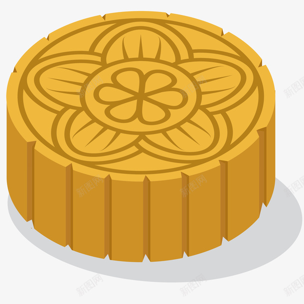 中秋月饼矢量插画ai免抠素材_新图网 https://ixintu.com 花卉图案 月饼 糕点 传统美食 中秋月饼矢量插画 免抠PNG 美食