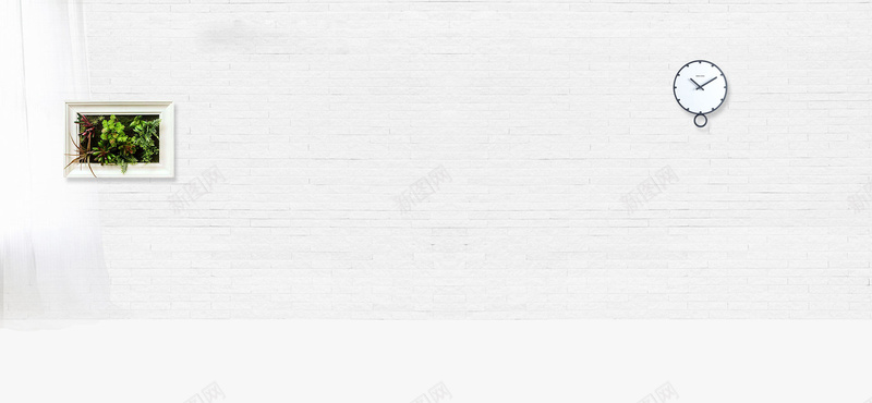简约家居背景banner装饰jpg设计背景_新图网 https://ixintu.com 白色 简约 家居 墙 钟表 相框 背景banner装饰 海报banner 文艺 小清新