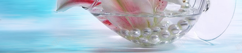 浅蓝粉色百合背景元素jpg设计背景_新图网 https://ixintu.com 化妆品背景 水滴 浅蓝 百合 粉色 背景粉色 扁平 渐变 几何