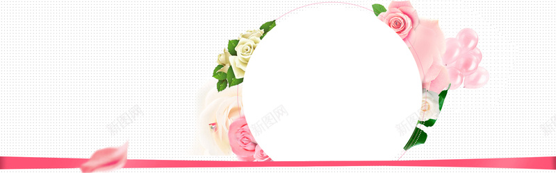 服装清新边框白色淘宝海报背景psd设计背景_新图网 https://ixintu.com 白色 白边 简约 花纹 花边 装饰 欧式 清新 圆形 玫瑰花 花环
