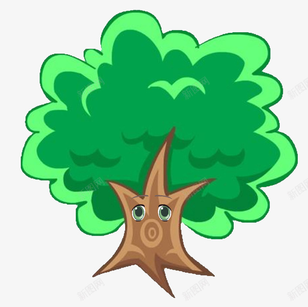 可爱的小树睡醒了png免抠素材_新图网 https://ixintu.com 可爱 小树 睡觉 睡着了