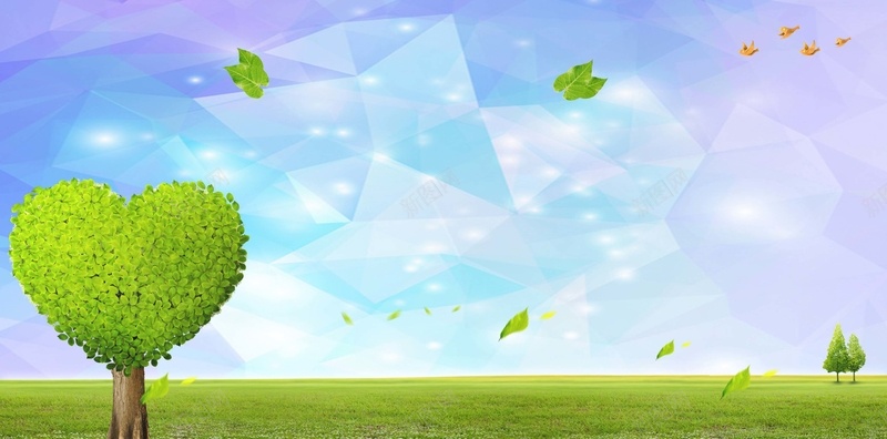 卡通大树成长psd设计背景_新图网 https://ixintu.com 卡通 希望 成长 成长过程 手绘 童趣 绿色环保 蓝天白云