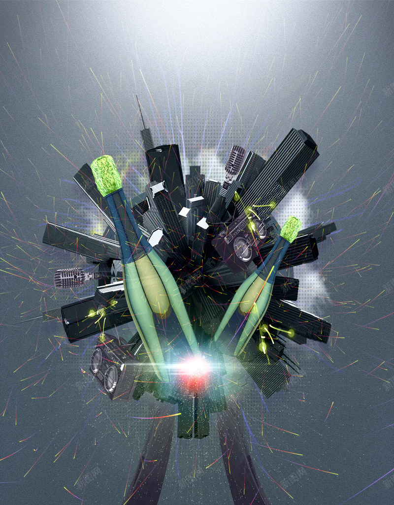 科技科幻城市光束大气深邃酷炫H5背景图psd设计背景_新图网 https://ixintu.com 光束 城市 大气 科幻 科技 深邃 酷炫 H5背景图