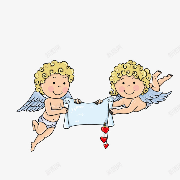 天使边框png免抠素材_新图网 https://ixintu.com png图形 png装饰 人物 卡通 天使 天使框 矢量图 翅膀 装饰 边框