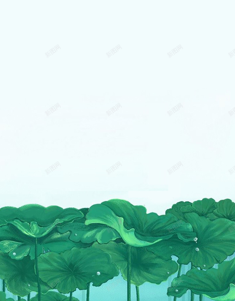 绿色手绘荷叶节气大暑海报jpg设计背景_新图网 https://ixintu.com 夏天 夏日 大暑 节气 荷叶 绿色 汽车 二十四节气