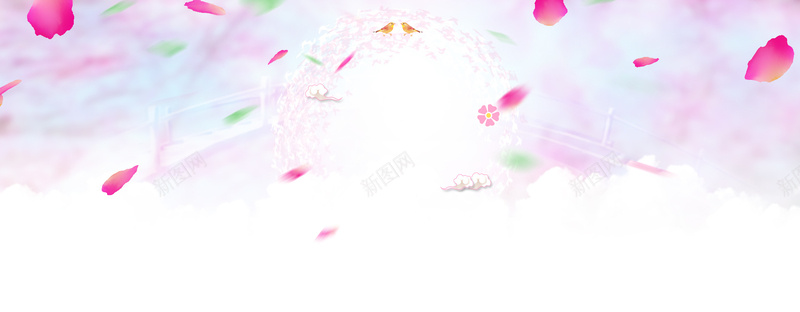 浪漫梦幻情人节粉色海报背景psd设计背景_新图网 https://ixintu.com 粉色背景 浅色系 梦幻 浪漫 花 海报banner 浪漫情人节 214 简约
