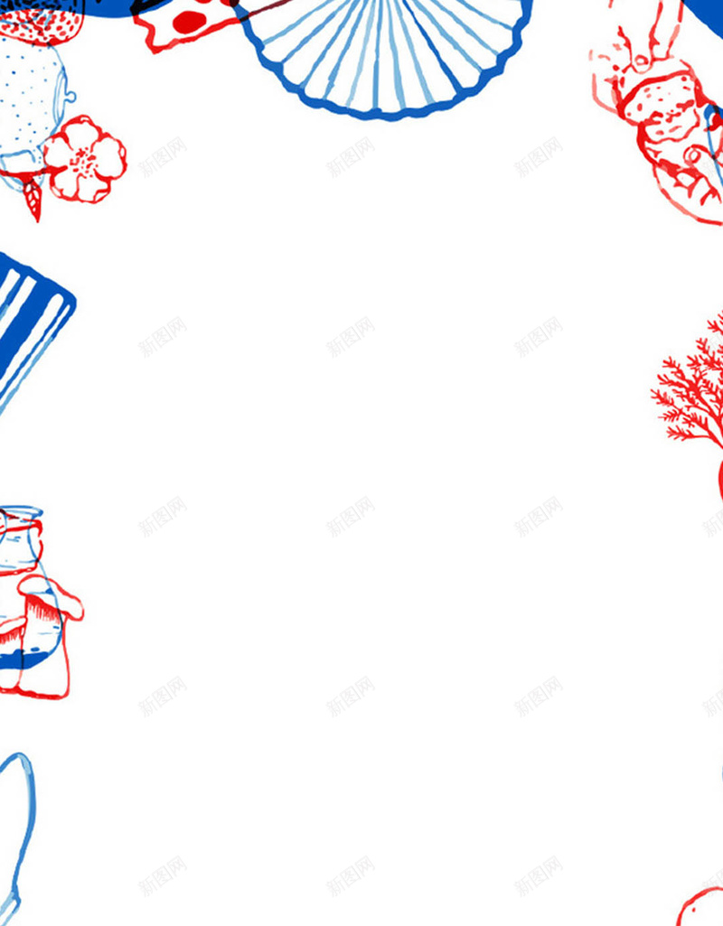 简约手绘H5图jpg设计背景_新图网 https://ixintu.com 简约 手绘 文艺 边框 卡通 简约边框H5素材 童趣