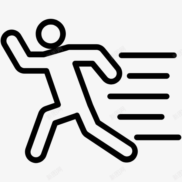 跑步3467png_新图网 https://ixintu.com 跑步 图标 扁平 线条