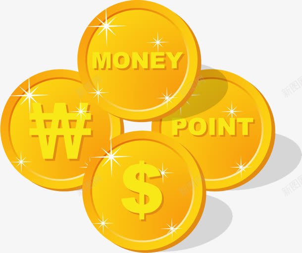 黄色圆形金币设计png免抠素材_新图网 https://ixintu.com 黄色 圆形 金币 设计