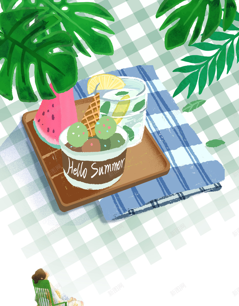 西瓜薄荷茶夏天的味道海报psd设计背景_新图网 https://ixintu.com 夏日冷饮 夏日酷饮 夏日 奶茶 果汁 鲜榨果汁 美食 餐饮 奶茶店 叶子