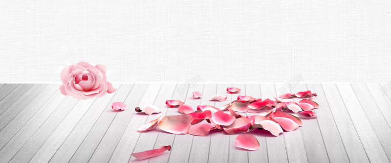 浪漫玫瑰花瓣背景psd设计背景_新图网 https://ixintu.com 玫瑰花瓣 白色木板 女装 女鞋 浪漫 淘宝 背景白色 海报banner 梦幻
