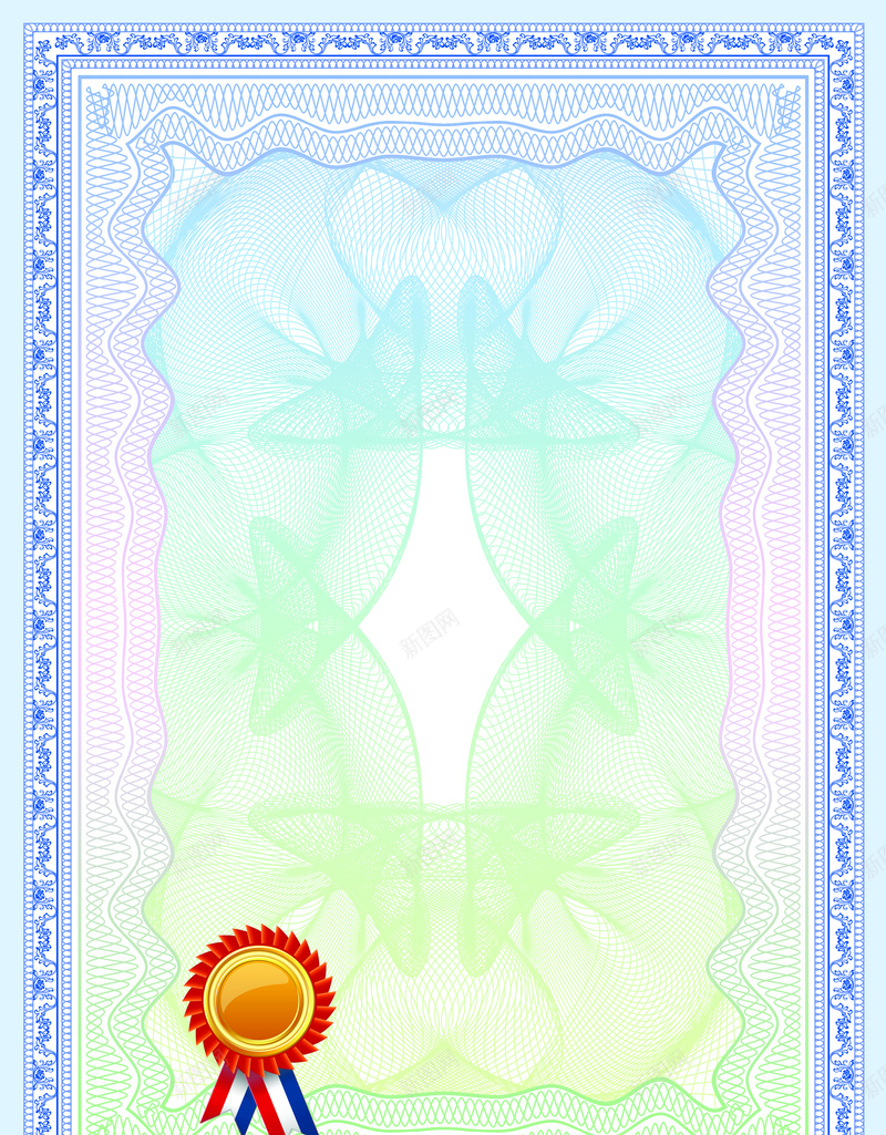 蓝色时尚奖状证书边框背景素材jpg设计背景_新图网 https://ixintu.com 蓝色 证书 欧式 背景 奖状 宣传页