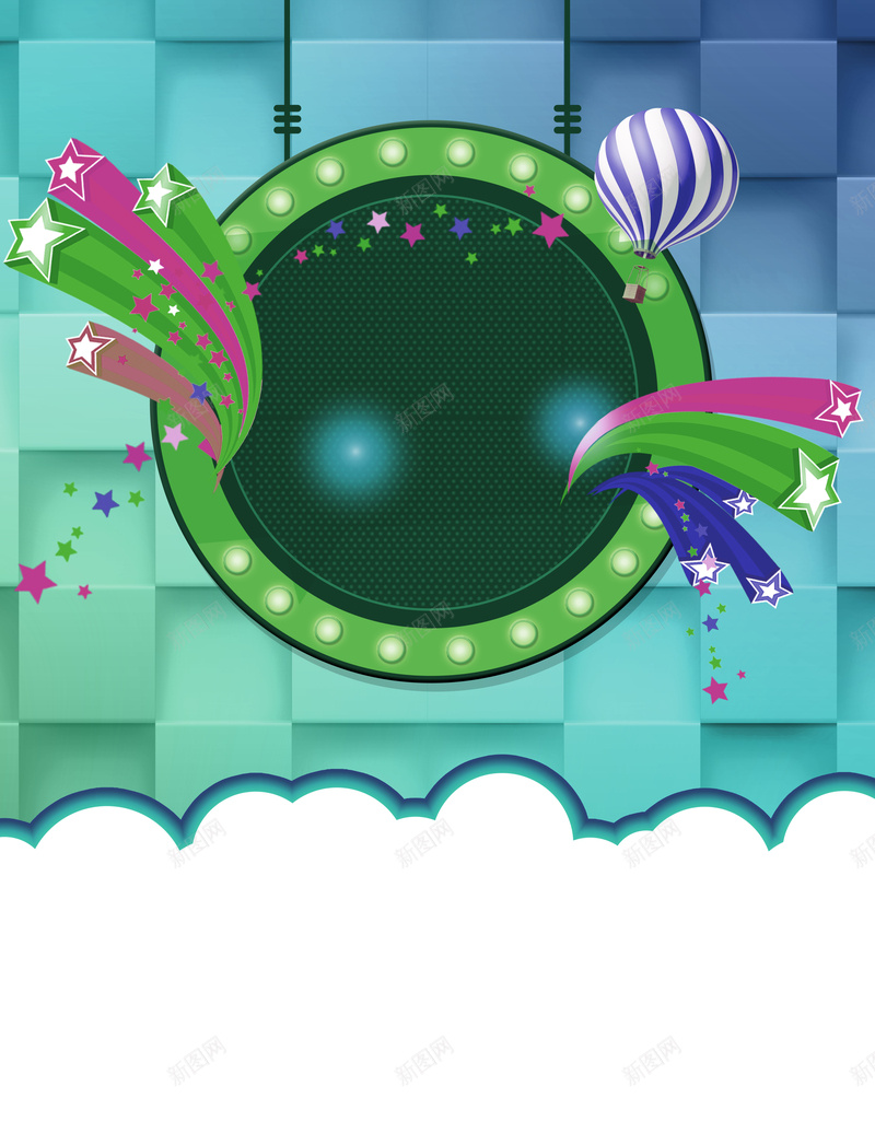卡通浪漫背景素材psd设计背景_新图网 https://ixintu.com 剪影 庆祝 概念 气球 绿色 抽象 渐变 几何 童趣 城市 2017 彩带 边框 海报 广告