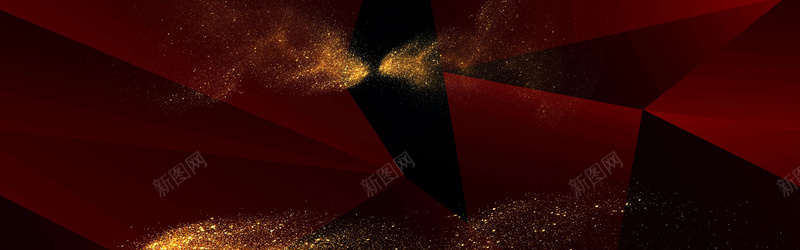 红色几何变化背景psd设计背景_新图网 https://ixintu.com 红色 几何 立体 科幻 商务 简约 金色装饰 海报banner 电商