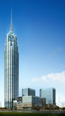 城市摩天大楼H5背景元素背景
