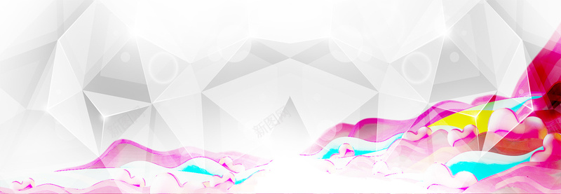 炫光banner背景psd设计背景_新图网 https://ixintu.com 海报banner 扁平 炫光 白色 菱形 渐变 几何