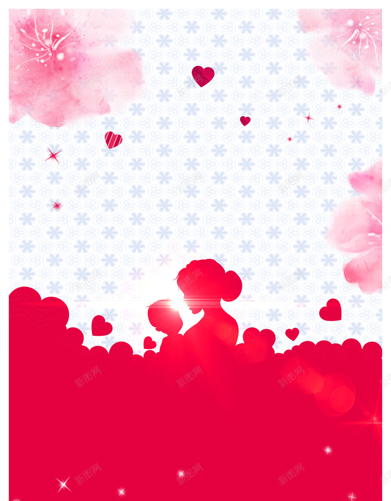母亲节快乐背景素材psd设计背景_新图网 https://ixintu.com 母亲节快乐 康乃馨 母亲节 感恩 节日 花朵 心形 小清新 花瓣 海报 平面 广告 背景 PSD 素材 模板