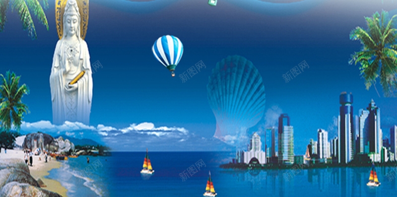 海南旅游H5背景元素jpg设计背景_新图网 https://ixintu.com 海南 飞机 热气球 大海 旅游海南 海南旅游 旅游背景 摄影 风景