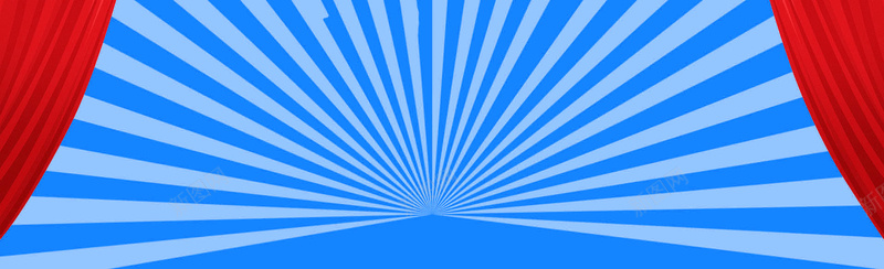 扁平几何促销bannerjpg设计背景_新图网 https://ixintu.com 放射状 几何 扁平 红色 蓝色 海报banner 渐变