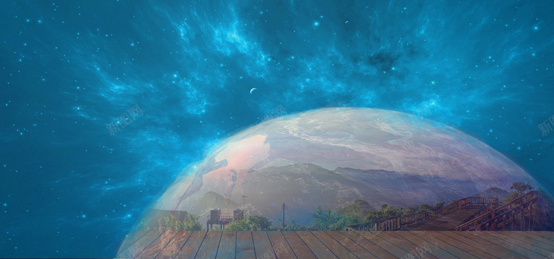 宇宙背景jpg设计背景_新图网 https://ixintu.com 动漫 卡通 唯美 地球 大气 手绘 星云 星海 星空 星际 海报banner 漫画 童趣 蓝天 酷炫