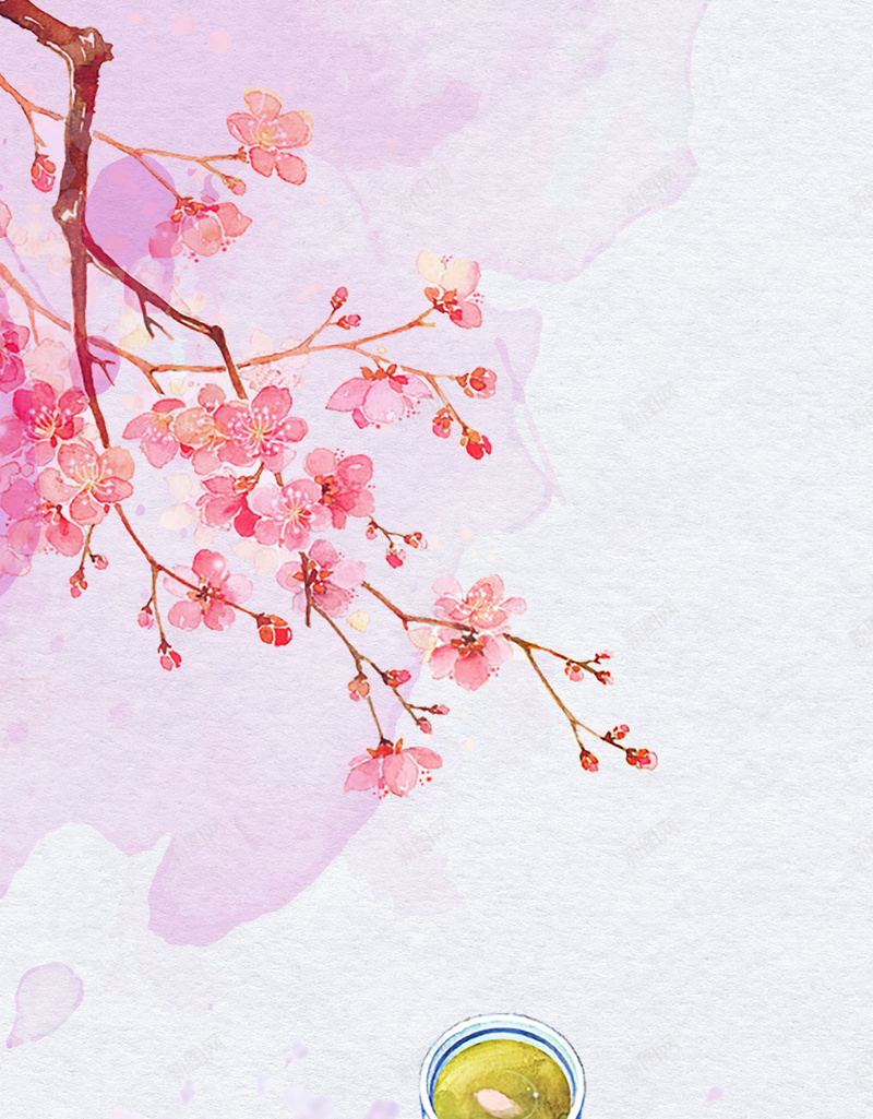小清新水彩风桃花下午茶海报背景psdpsd设计背景_新图网 https://ixintu.com 海报背景 下午茶 小清新 水彩风 桃花 psd 茶杯 文艺 简约 荷叶 花瓣