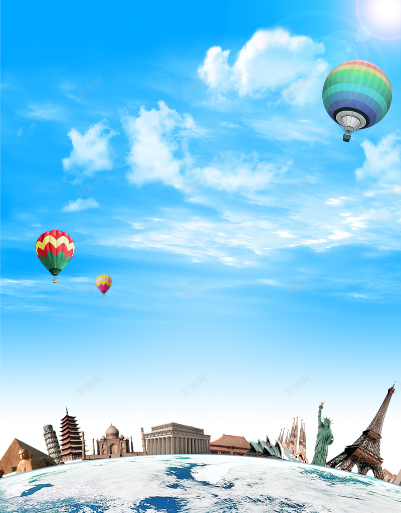 城市海报背景素材jpg设计背景_新图网 https://ixintu.com 国庆海报 国庆背景 热气球 地球 城市 背景 海报 中秋背景