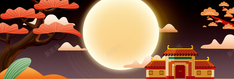中秋节文艺卡通棕色bannerpsd设计背景_新图网 https://ixintu.com 中秋节 中秋节海报 中秋节字 中秋节快乐 中秋节背景 中秋节中秋 中秋节展板 中秋节设计 中秋节广告