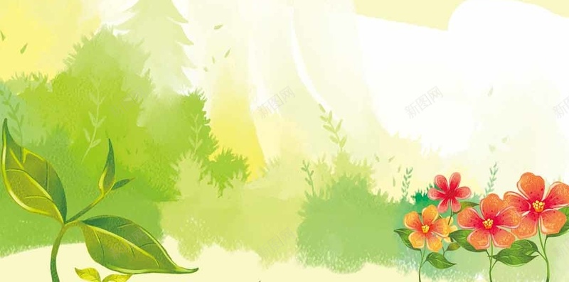 绿色春暖花开手绘桃花H5背景psd设计背景_新图网 https://ixintu.com 绿色 春暖花开 艺术字 春天 春季 晕染 水彩 清新 自然 花朵 树苗 手绘 H5 h5 卡通 童趣
