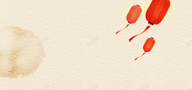 新年水墨红色灯笼淘宝banner背景jpg设计背景_新图网 https://ixintu.com 鸡年 中国风 水墨 手绘 纹理 质感 灯笼 红色灯笼 喜庆 文艺小清新 简约 淘宝 海报 背景