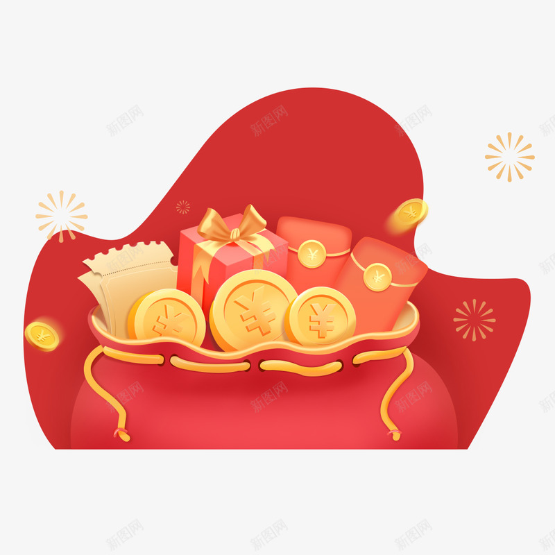 礼品红包png免抠素材_新图网 https://ixintu.com 红包 礼品