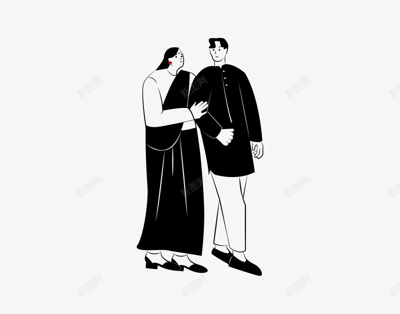 indiandoodle插画 动画png免抠素材_新图网 https://ixintu.com 插画 动画
