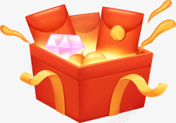送礼弹窗插图设计红包礼盒营销素材