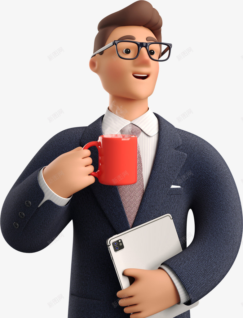 C4D 商务人物 3d人 白领扁平人物png免抠素材_新图网 https://ixintu.com 人物 商务 白领 扁平