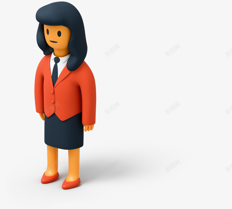 3D Flame style商务 白领 女png免抠素材_新图网 https://ixintu.com 商务 白领