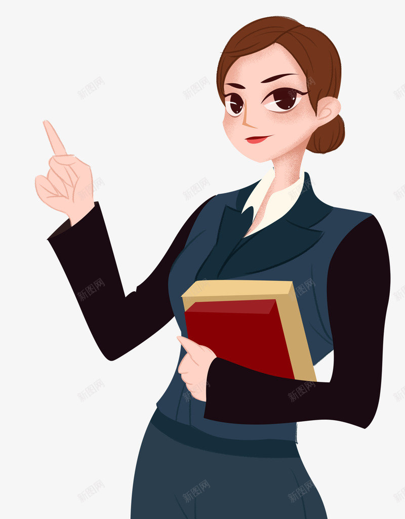 卡通女人职业png免抠素材_新图网 https://ixintu.com 卡通