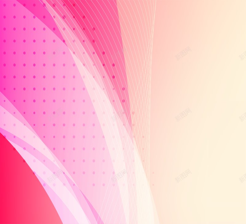 简约粉色线条海报矢量背景素材jpg设计背景_新图网 https://ixintu.com 几何线条 简约背景 粉红波点 粉色背景 圆点 几何波浪 科技 浅色背景 背景素材