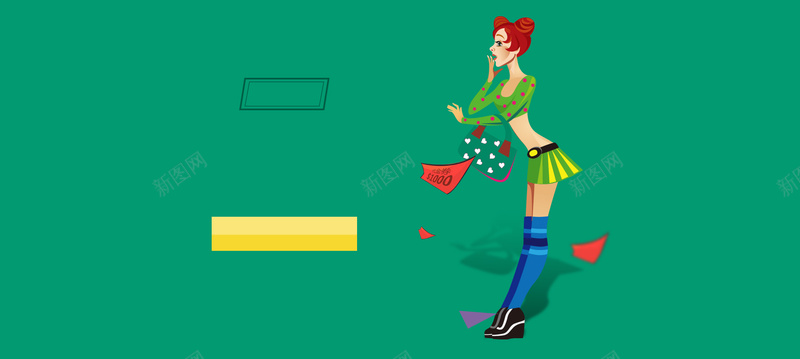 绿色卡通人物淘宝促销背景psd设计背景_新图网 https://ixintu.com 海报banner 卡通人物 促销 绿色 购物 淘宝背景 促销背景 网页背景 banner 淘宝ban 开心