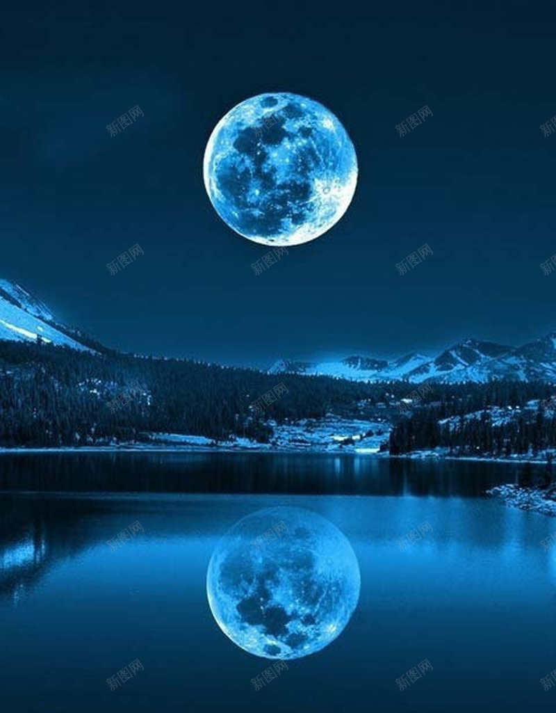 唯美月亮倒影在水里海报背景素材jpg设计背景_新图网 https://ixintu.com 海报背景 唯美 星空 月亮 素材 月亮在水里的倒影 海报 摄影 风景