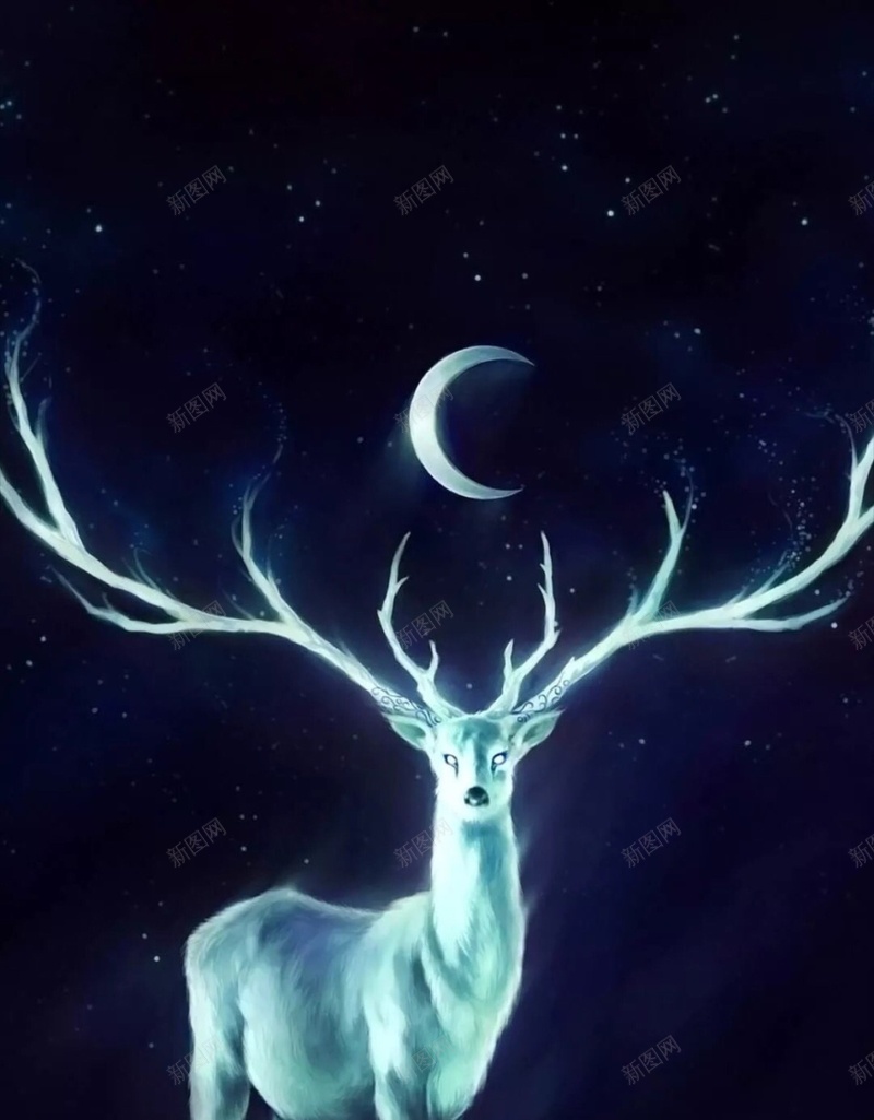 梦幻星空鹿H5背景jpg设计背景_新图网 https://ixintu.com 鹿 月亮 动漫 彩色 星空 梦幻 H5 h5 星云 星海 星际 卡通 童趣 手绘