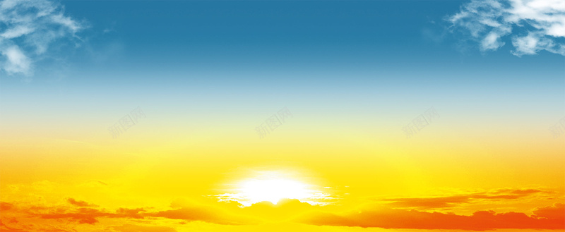 夕阳背景psd设计背景_新图网 https://ixintu.com 下山 云朵 夕阳 天空 太阳 淘宝 天猫 店招 横幅 条幅 背景 banner 海报banner