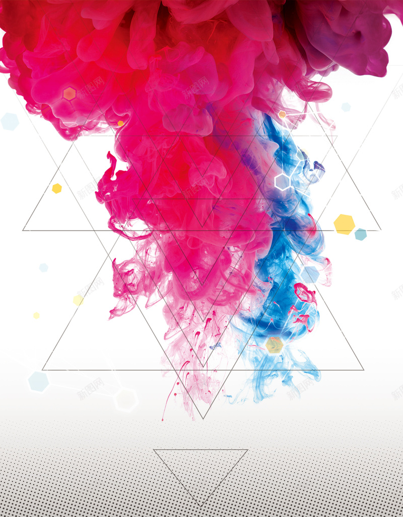 彩色墨迹炫酷背景psd设计背景_新图网 https://ixintu.com 云雾 彩色 炫酷 白色 线条 墨迹 浪漫 梦幻