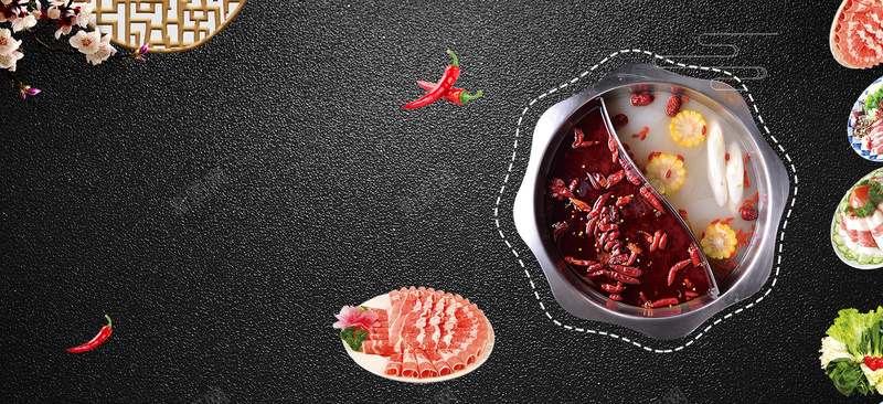 美食火锅简约黑色电商促销bannerjpg设计背景_新图网 https://ixintu.com 火锅 电商 简约 美食 黑色 促销 banner 食品