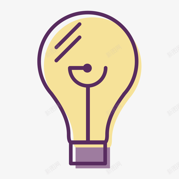 简易图画png免抠素材_新图网 https://ixintu.com 彩绘 简易图画 线条图形 图标 手机图标 矢量图 灯泡