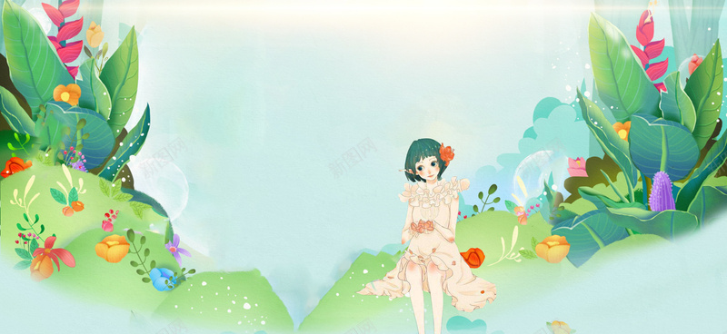 夏季上新文艺线条树叶卡通几何绿色背景psd设计背景_新图网 https://ixintu.com 夏季新品 新品上市 新品上市模板 夏季新品上市 新款上市 新品海报 新装上市 新品上新 NEW 新