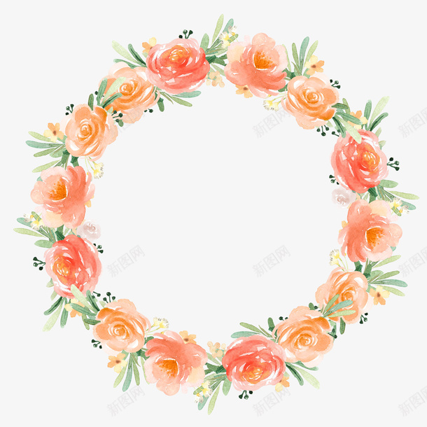 水彩花环png花圈花框素材png免抠素材_新图网 https://ixintu.com 水彩花环png 花圈 花框 边框 装饰素材 png透明背景素材